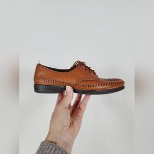 DEXTER VINTAGE LEATHER OXFORDS, SIZE 8.5M